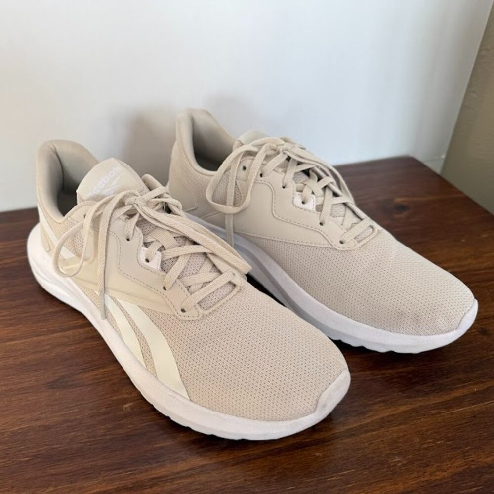 Reebok Mens Size 11 Beige Athleisure Running Sneakers Lightweight Comfort - Picture 2 of 7